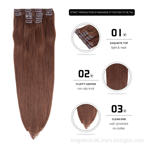 Cuticle Aligned 100% Human Virgin Japanese Virgin Remy Hair Clip in Hair Extension